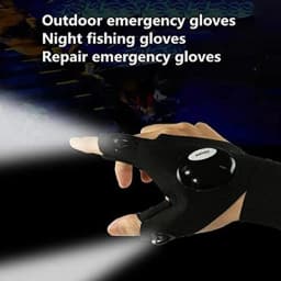 LED Flashlight Luminous Running Gloves Waterproof Cycling Camping Hiking Rescue Glove Lamp Lighting Gloves Fingerless Gloves