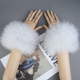 2026 New Style Fox Fur Cuff Arm Warmer Lady Bracelet Real Fur Wristband Glove High Quality Fox fur Cuffs Hot Sale Wrist Warmer