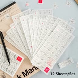 8 Sheets Morandi Color Index Stickers Self Adhesive Categorized Label Tag Marker Paper for Diary Agenda Planner Writable Sticker