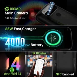 Unihertz Jelly Max Mini Smartphone Dimensity 7300 CPU 5G Android 14 24GB 256GB 32MP 100MP Camera Dual Nano SIM Card