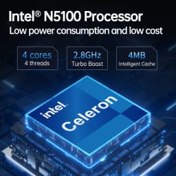 SZBOX N5100 MINI PC Intel Celeron N5100 Windows 11 PRO DDR4 M.2 NVME SSD WIFI 6 BT5.2 RJ45 Desktop Office Mini Pc Computer
