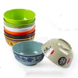4.5 5 inch 2 10 pcs set Break resistant Melamine Bowl Thickened Flower Rice Soup Snack Bowl Plastic Food Tableware Chinese Bowls