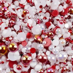 10g Mix Size Jelly Resin Flatback Rhinestone AB Imitation Pearl Beads For Nail Art DIY Cup Crafts Decor