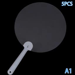 5Pcs Plastics Transparent Blank Fan Children DIY Stage Performance Hand Fan Decor For DIY Craft Make Hand Graffiti Fan