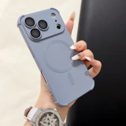 18pro Matte Airbag for Magsafe Magnetic Cases for iPhone 18 Pro Max 17 Pro 16 15 14 13 12 Lens Protection Shockproof Soft Cover