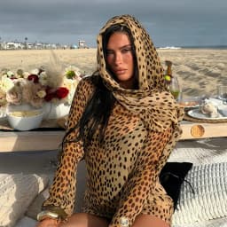 Vintage Women's Leopard Printed See Through Short Dress Scarf Collar Full Sleeve Female Dresses 2026 Summer Lady Vacation Robes