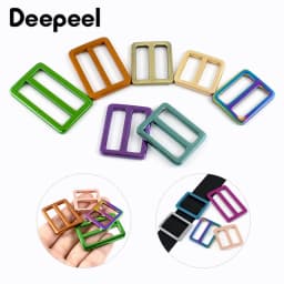 5Pcs 20-38mm Metal Ring Buckle Tri-Glide Slider Clasp Webbing Bag Strap Adjust Hooks Dog Leash Loops DIY Hardware Accessories