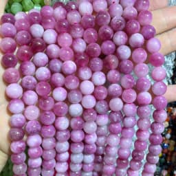 6 8 10MM Natural Stone Jade Chalcedony Round Multicolors Loose Beads For Jewelry Making Diy Charm Bracelets Necklace Accessories