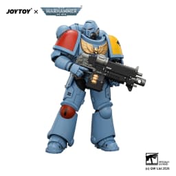 JOYTOY Warhammer 40,000 1/18 Action Figures Ultramarines Intercessor with Bolt Rifle, Bolt Pistol and Chainsword