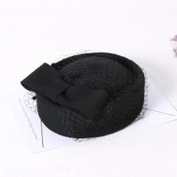 Women Wool Bow Hat with Veil, Cashmere Stewardess Cap for Winter,Celebrity Style Party Wedding Fascinator Hat for Women Ladies