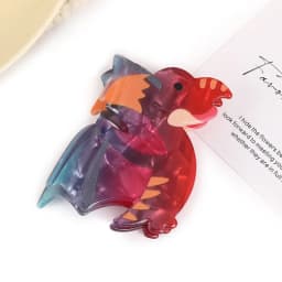 New Acetate Colorful Gradient Dinosaur Hair Claws for Women Cartoon Cute Little Dinosaur Hair Clip Hair Accessories