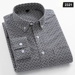 Casual Long-sleeve Shirts for Men Slim Fit Plain Shirt 100%cotton Plaid Striped Tops Soft Designer Fashion Korean Trends Clothes