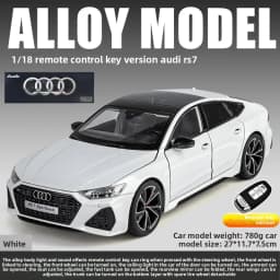 1: 18 RS7 Sport Remote Key Edition Super Run Sound and Light Alloy Model Advanced Children's Toy Birthday Gift Decoration