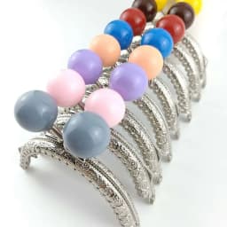 8.5/10.5cm Candy Color Beads Silver Metal Purse Frame Handle for Clutch Bag Handbag Accessories Making Kiss Clasp Lock