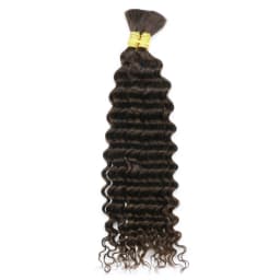 Deep Wave Bulk Human Hair for Braiding No Weft 100g (1 Pack-2 Bundles) Brazilian Virgin Human Hair Braiding Hair For BOHO Braids