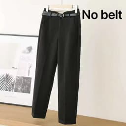 Fall Warm Woolen No Belt Harem Pencil Pants Women High Waist Ankle Length Casual Suit Pants Korean Chic Office Lady Trousers