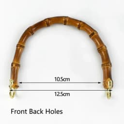 1/2Pcs Deepeel Natural Bamboo Handle Clutch HandBag Frame Replacement U-shaped Handles for Woven Bag Luggage Hardware Accessory