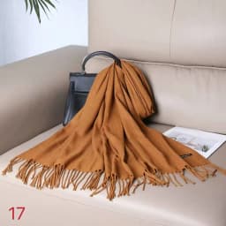 Luxury Solid Winter Scarf Women Pashmina Shawls Soft Scarves Wraps Cashmere Feel Blanket Warm Stoles for Lady Outdoor Bufanda