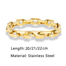 Charm Simple Cuba O-chain Bracelet Men Women Fashion Dubai Link Punk Hip Hop Stainless Steel Couple Bangle Trendy Jewelry Gifts