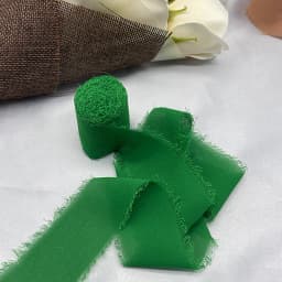 5 Meters Hand Torn Edge Chiffon Ribbon Wedding Hold Flower Tassel Ribbon Bow Decoration Snow Silk Fabric Strip
