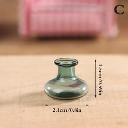24 Styles 1/12 Miniature Dollhouse Glass Vase Mini Flower Vase for Doll House Decoration Accessories