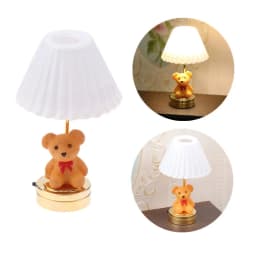 1:12 Scale Dollhouse Mini Table Lamp Modern Furniture Model Miniature Bedside Reading Lamp Toys Doll House Room Light Decor