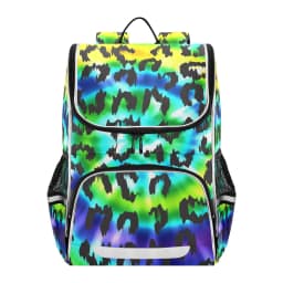 New Schoolbag Children Backpack Girl Primary Rainbow leopard tie-dye reflective stripe Book Bag Multi Pockets Japanese Backpacks