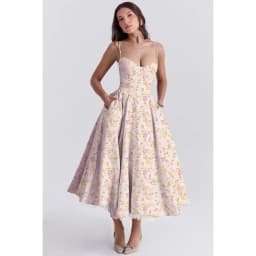 Sexy Suspender Vestidos French High-waisted Solid Color Printed Long Robe Casual Vacation Party Nightclub Business Elegant Dress