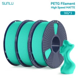 SUNLU 3KG High Speed Matte PETG Filament 1.75mm 1kg Spool (2.2lbs) High Speed Printing Filament Fit Most FDM Printer