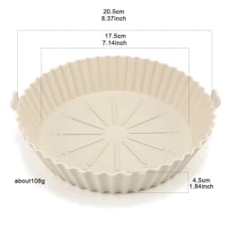 Air Fryer Baking Tray Reusable Silicone Baking Basket Grill Pan Food-Grade Safe Non-Stick Fryers Ovens Microwave Oven