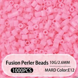 2.6mm Bulk Pink Color Series Perler Beads Refill Pack - 1000/5000pcs Fusible DIY Art Craft Fuse Beads for Mosaic Puzzle Kits
