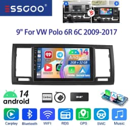 ESSGOO 9" Android 14 For VW T6 Transporter Multivan Wireless CarPlay Android Auto Car Stereo Radio GPS Navi WIFI SWC Mirror Link