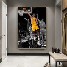 Basketball Legends Canvas Art Kobe LeBron More Framless Wall Decor for Living Room Sports Themed Home Decoration Ideal Gift