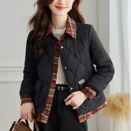 Autumn Winter Women stitching Fake two Jacket New Fashion Cotton Padded Jacket Parka Female light Loose Warm Snow Wear Coats