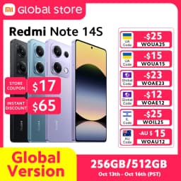 Global Version Xiaomi Redmi Note 14S Smartphone 200MP Camera NFC 120Hz 6.67" AMOLED Display 67W Hyper Charge MTK Helio G99 5000m
