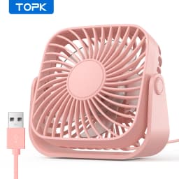 TOPK 4Inch USB Mini Portable Fan for Camping,3 Speeds Quiet Desk Table Personal Fan,360°Adjustment Standing fans for room Home