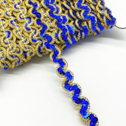 2 yards 10mm Gold Silver S Shaped Curve Wavy Lace Trim Ribbon Stage Performance Party Cosplay Wedding Clothes DIY Accessories