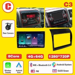 Android 16 For Fiat Ducato 2005-2025 Citroen Jumper Peugeot Boxer Dodge Ram carplay radio auto android head unit multimedia play