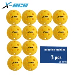 X-ace Pickleballs Balls, Injecional Molding Structure, 26/40 Holes Outdoor Indoor Pickle Balls, for All Skill Levels Players