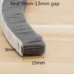 20/10/5Meters Brush Strip Self Adhesive Door Window Sealing Strip Home Door Window Sound Insulation Wind-proof Strip Gasket