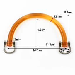 1/2/4Sets Acrylic D Shape Bag Handle with Two Metal Buckle Transparent Resin Wristband Handbag Decor Ring Frame Bags Part