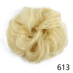 Synthetic Hair Bun Wig Donut Wavy Elastic Rubber Scrunchie Hair Pieces Ladies Ponytail Hair Extension Curly Wrap