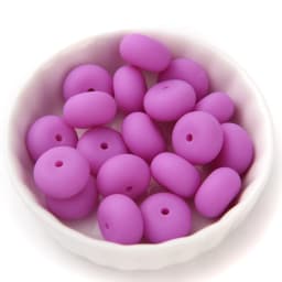 14mm 50Pcs Mini Abacus Silicone Beads Food Grade Saucer Loose Beads for Baby Teether Necklace Pacifier Clip Jewelry Making