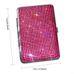 Luxury Sparkling Cigarette Case Slim Style Rhinestone Case Smoking Accessories