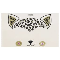 Cute Cat 3D Acrylic Rhinestone Face Sticker Masquerade Party Face Makeup Decoration Temporary Tattoo Face Painting Decals