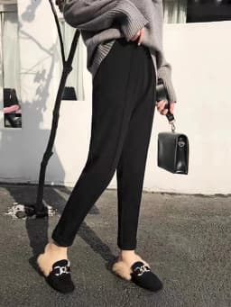 Woolen Pants Women's Harem Pencil Pants 2026 Autumn Winter High Waist Casual Pantalones Beige Black Office Lady Women Trousers