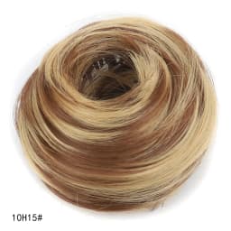 Adjustable Synthetic Bun Ponytail Wig For Women Magic Bird's Nest Shaped Hair Bun With Circle Elastic Clips Straight Donut Updo