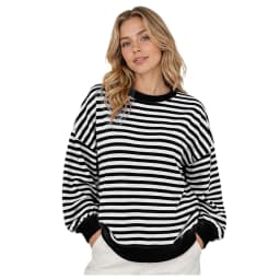 Women's Open Back Sweater Long Sleeve Crew Neck Color Block Casual Hollow Out Knit Pullover Top Junior Sweatshirts Plain