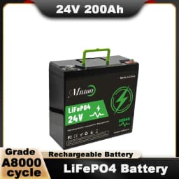 LiFePO4 Battery 24V 220Ah, 8000+ Cycle Life, Suitable for Solar Power Systems, RVs, Boats, Off-road Travel, and Fishing