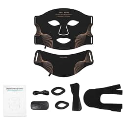 7 Color LED Face Mask with Neck Wireless Portable Red Light Therapy for Anti-Aging, Wrinkles, Skin Rejuvenation, Home Use